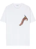 Soulland 'Kai' Peacock organic cotton T-Shirt - White