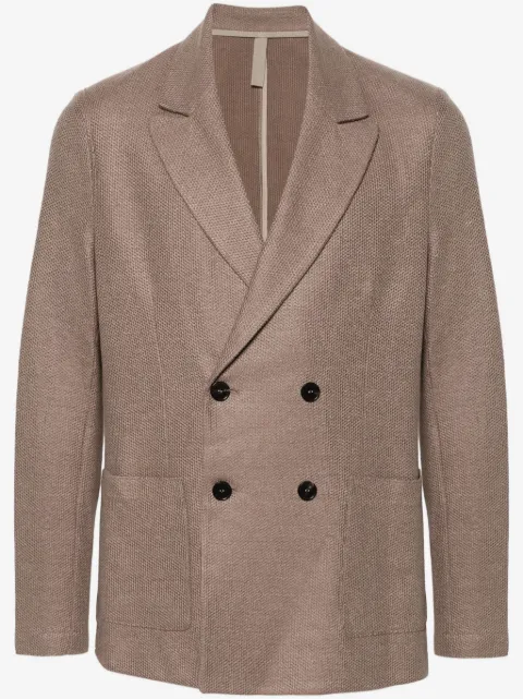 Harris Wharf London honeycomb-knit double-breasted blazer
