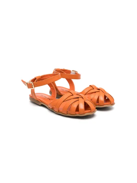 Mi Mi Sol caged round-toe sandals