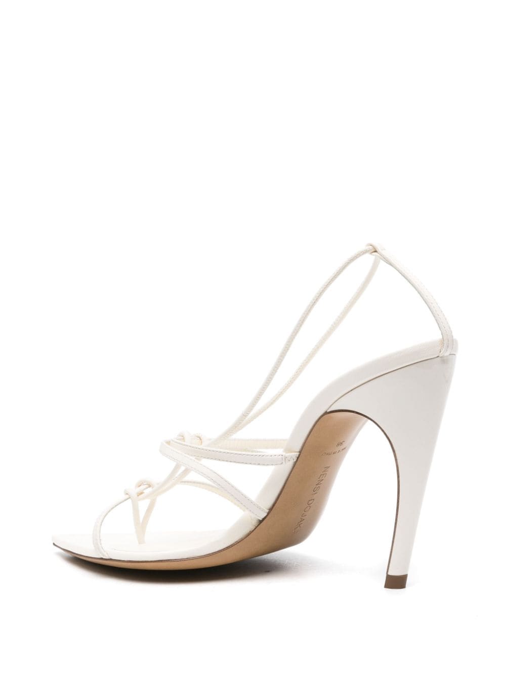 Shop Nensi Dojaka 110mm Leather Sandals In White