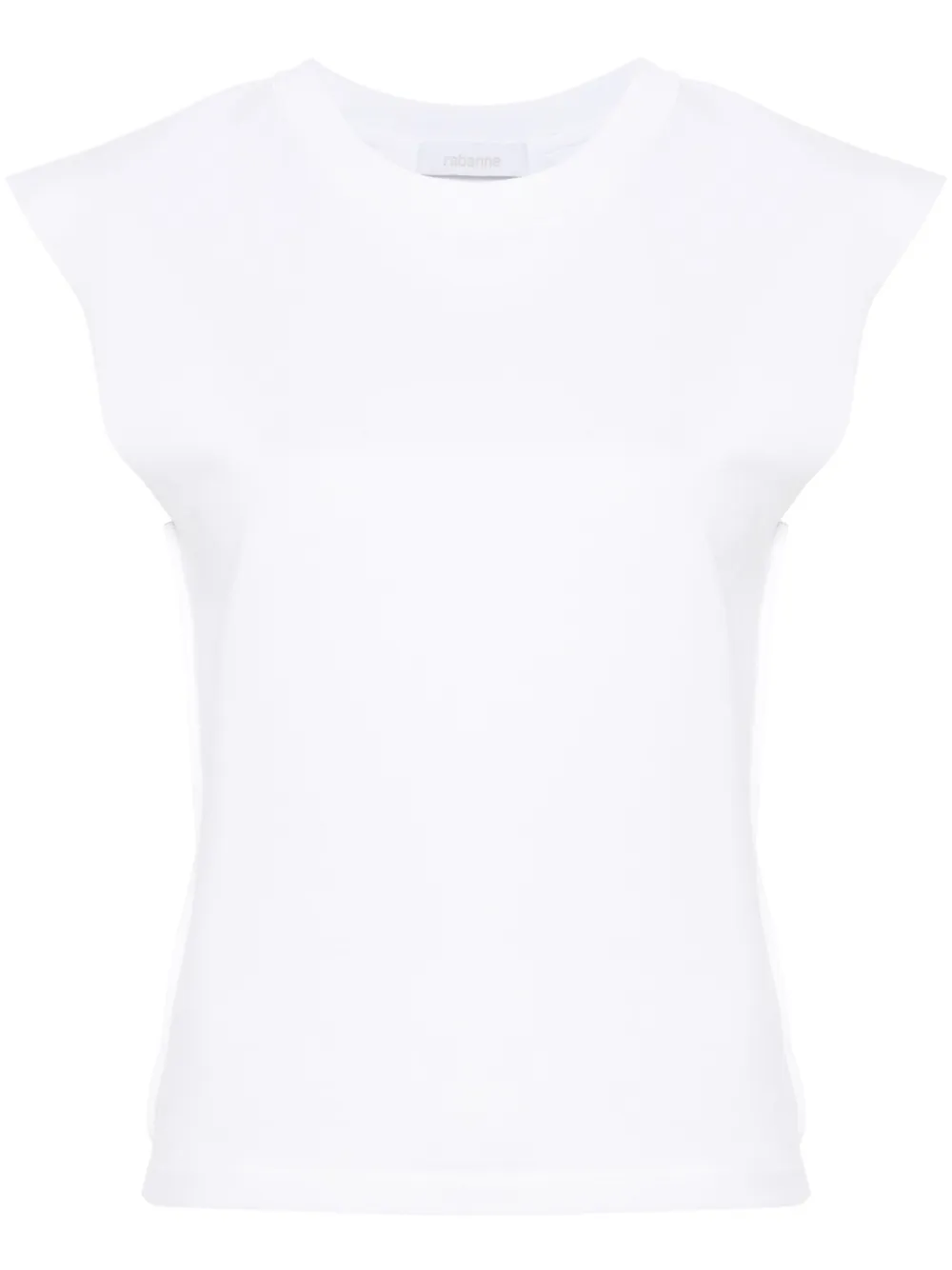 Shop Rabanne Chain-detail Cotton T-shirt In White