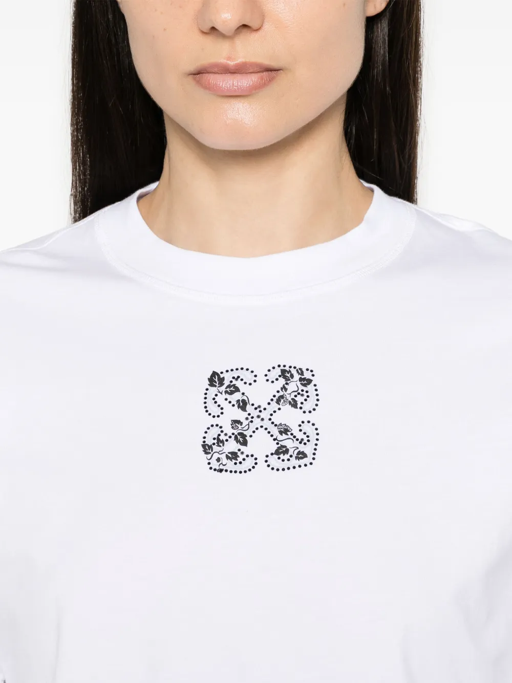 Off-White T-shirt met pijlprint Wit