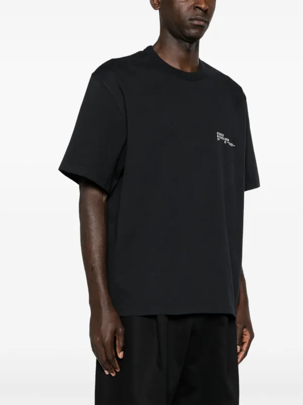Tシャツ・カットソー STUDIO NICHOLSON Men T Shirts MODULE SNM 1167 BLACK Studio Nicholson logo-print Cotton T-shirt | Blue | FARFETCH
