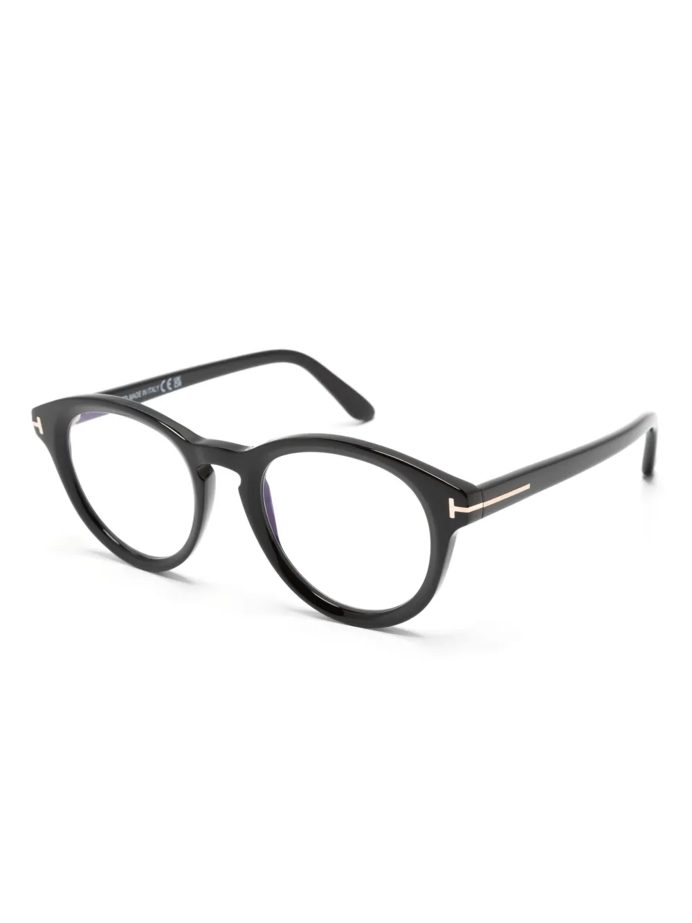 TOM FORD Eyewear Bril met rond montuur - Zwart