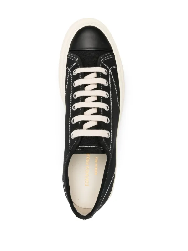 Common Projects Tournament Canvas Sneakers Black FARFETCH