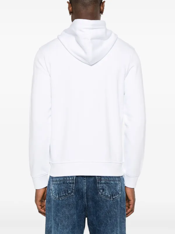 Karl Lagerfeld Ikonik Karl-print Zipped Hoodie White FARFETCH BH