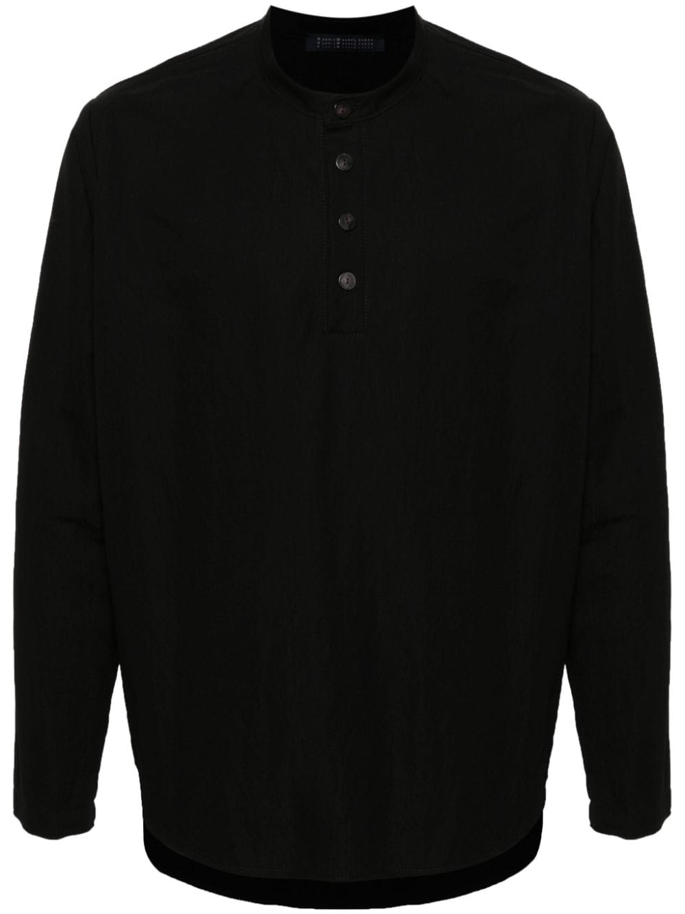 Harris Wharf London Henley poplin polo shirt Zwart