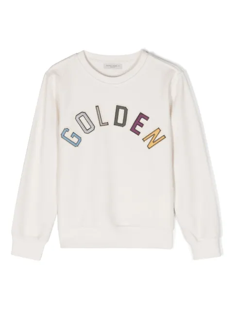 Golden Goose Kids logo-patch terry-cloth sweatshirt