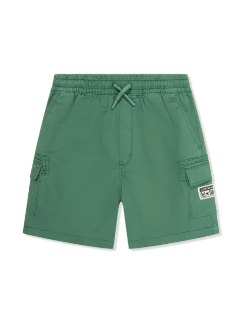 Converse Kids logo-appliqué drawstring cargo shorts