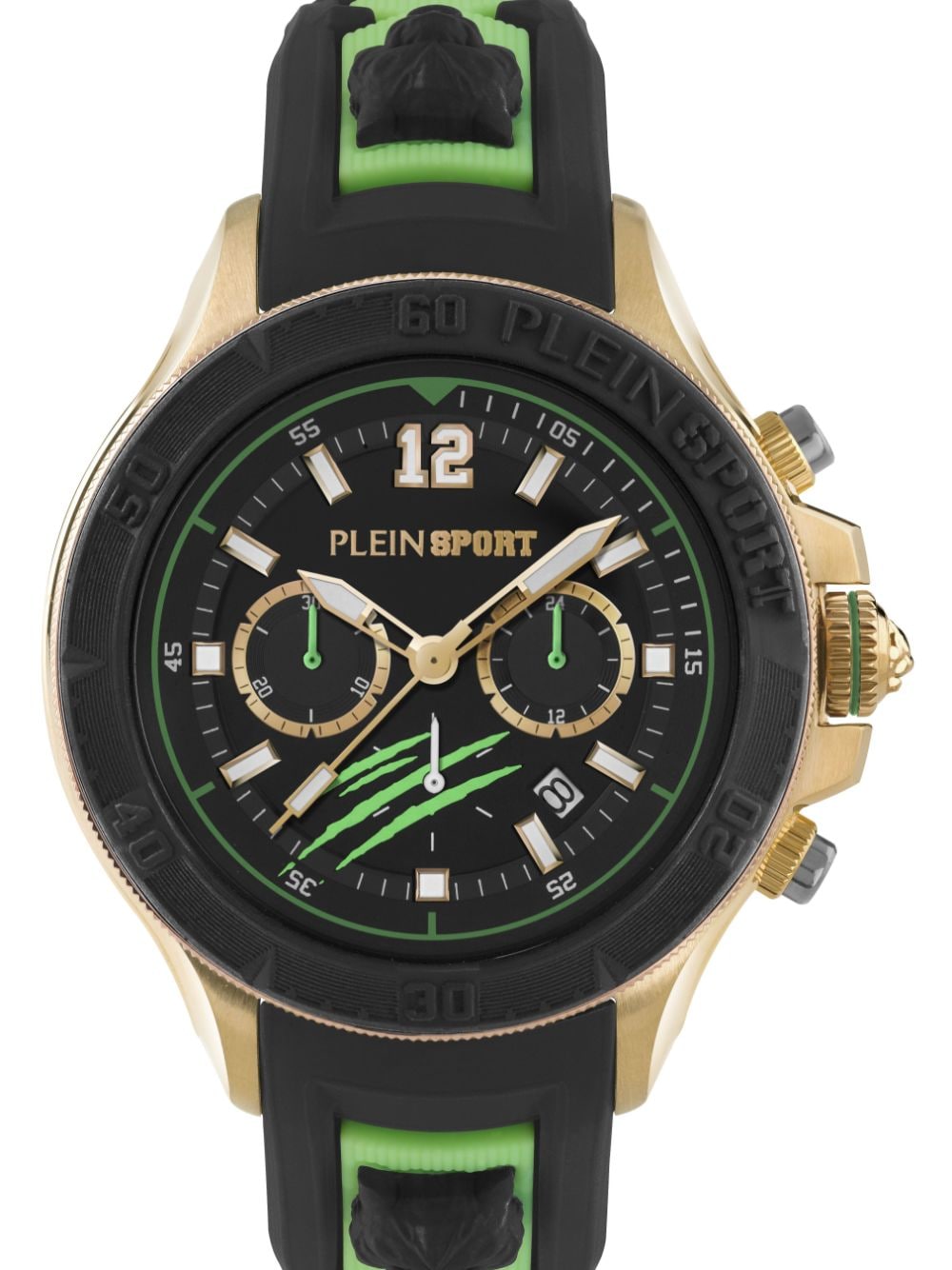 Plein Sport Warrior Tech Chrono 47,5 mm horloge - Zwart