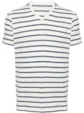 Majestic Filatures striped V-neck T-shirt - White