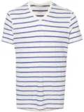 Majestic Filatures striped V-neck T-shirt - White