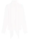 Helmut Lang scarf-detail silk blouse - Neutrals
