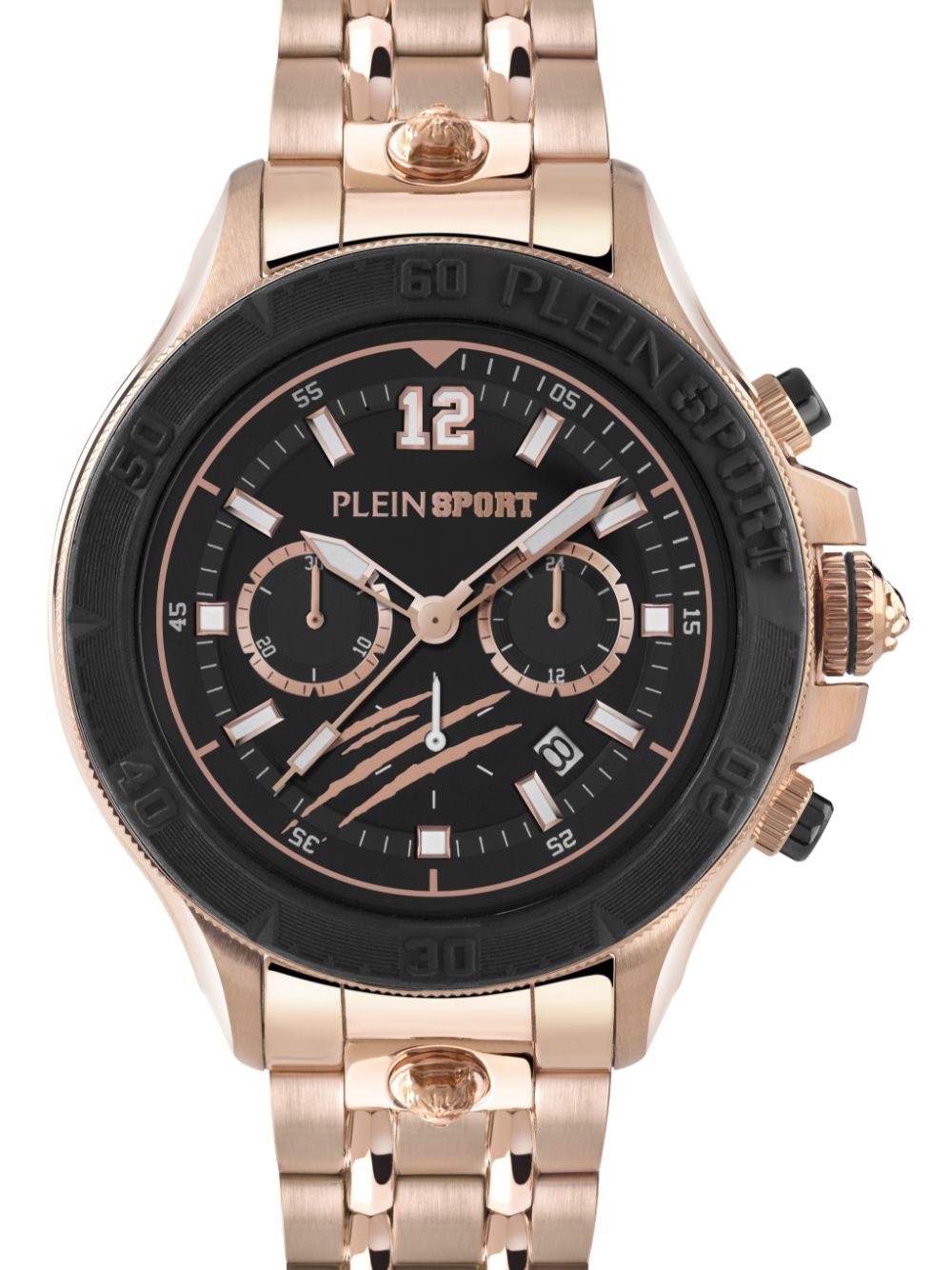 Plein Sport Warrior Tech Chrono 47,5 mm horloge - Zwart