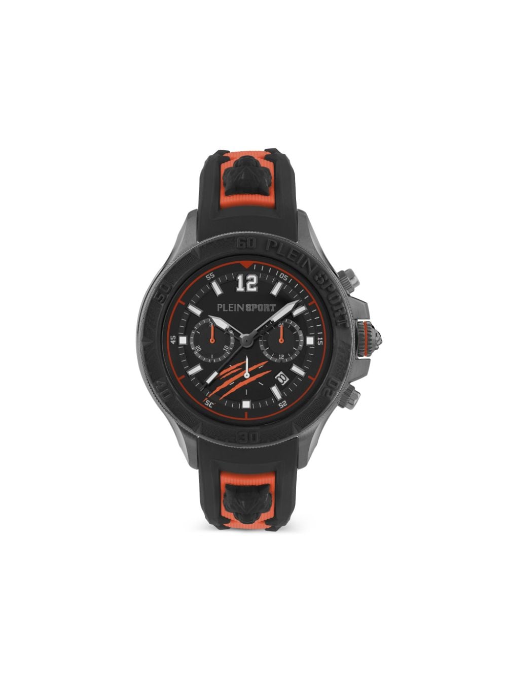 Shop Plein Sport Warrior Tech Chrono 47.5mm In Black