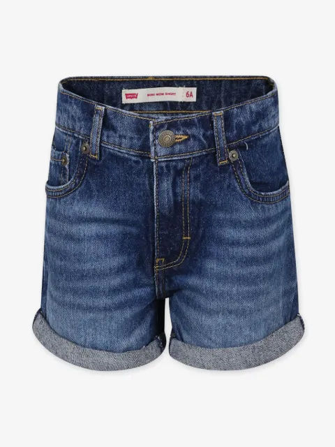 Levi's Kids high-rise denim shorts