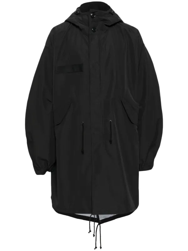 Junya Watanabe MAN drop-shoulder Hooded Parka Coat | ブラック