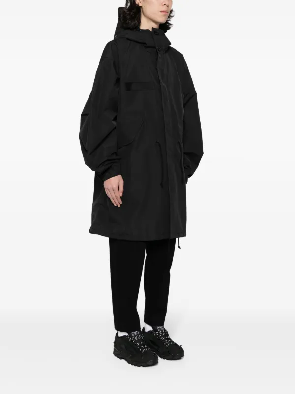 Junya Watanabe MAN drop-shoulder Hooded Parka Coat | ブラック