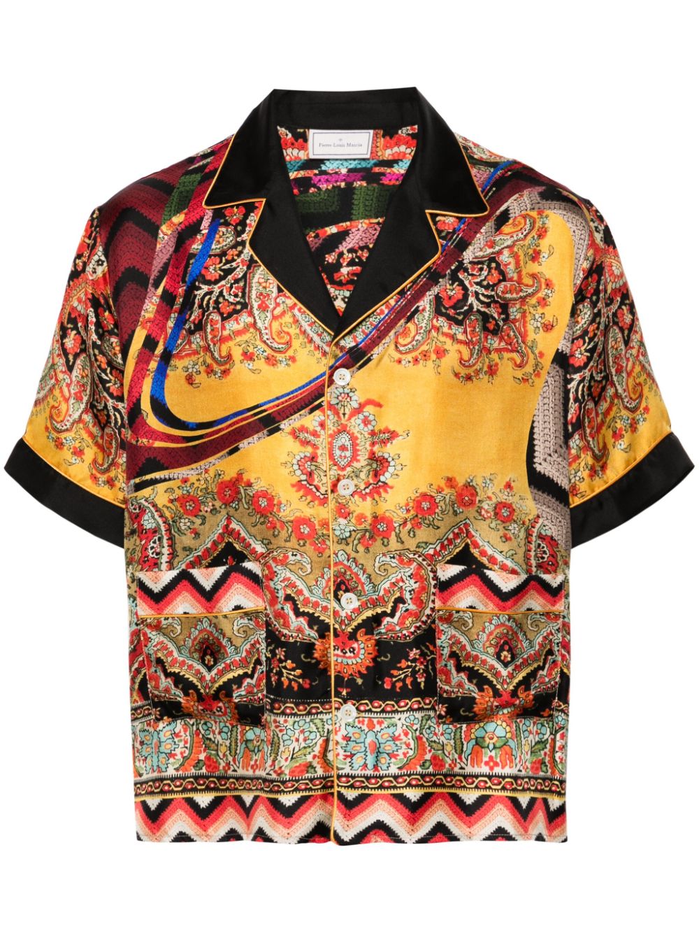 Pierre-louis Mascia Floral Silk Shirt In Multi