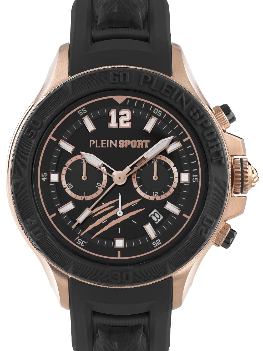 Plein Sport Warrior Tech Chrono 47,5 mm horloge - Zwart