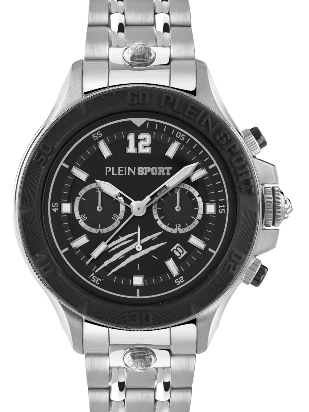 Plein Sport Warrior Tech Chrono 47,5 mm horloge - Zwart