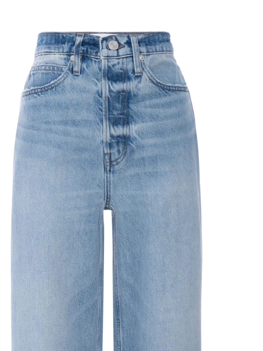 Shop Frame The 1978 Wide-leg Jeans In Blue