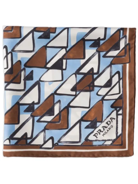 Prada foulard à motif géométrique