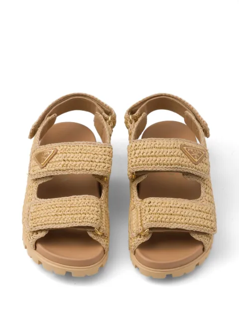 Prada logo-plaque woven sandals 1X440NF0202C2T - 3