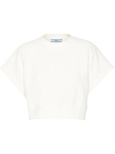 Prada cropped cotton sweatshirt