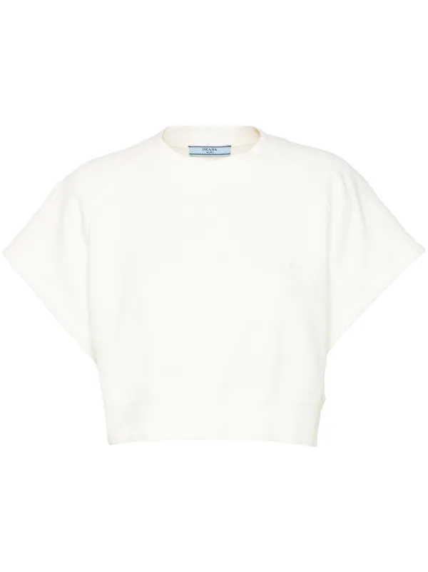 White cropped sweatshirt 2025
