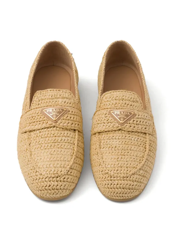Prada knit fabric loafers deals