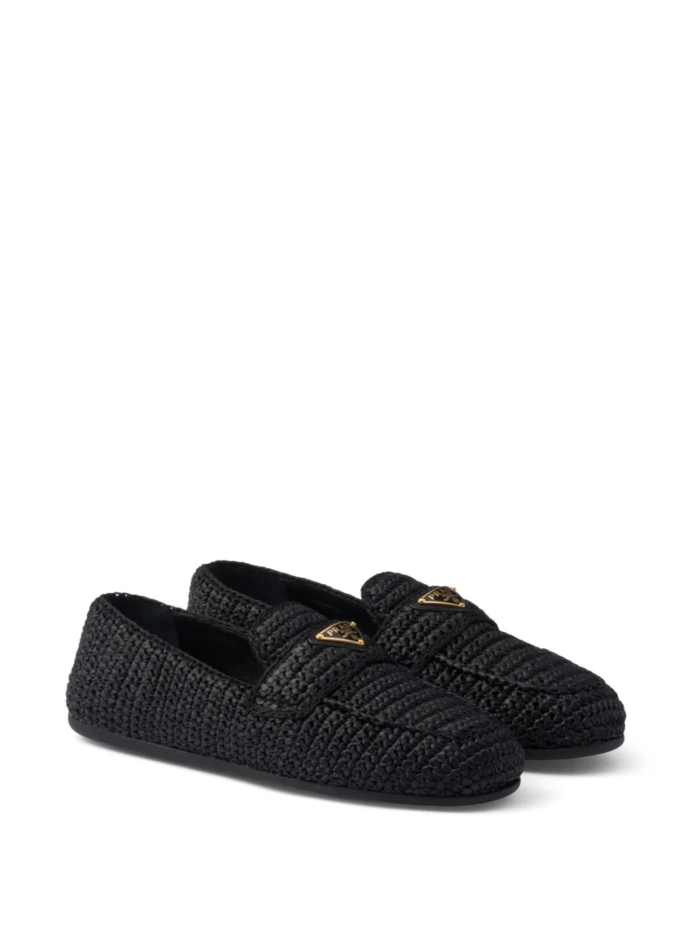 Prada Leren loafers - Zwart