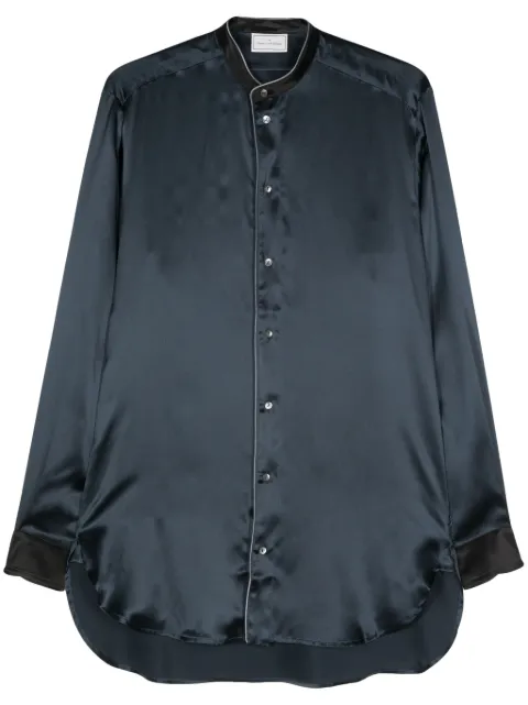 Pierre-Louis Mascia silk band-collar shirt