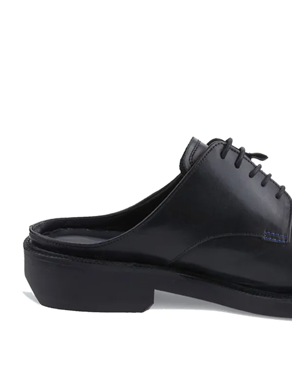 Ader Error Curve Leather Derby Shoes | Black | FARFETCH TH