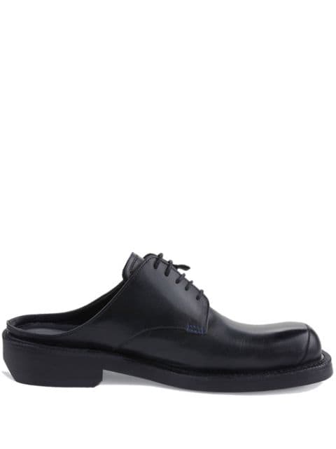 Curve leather Derby shoes