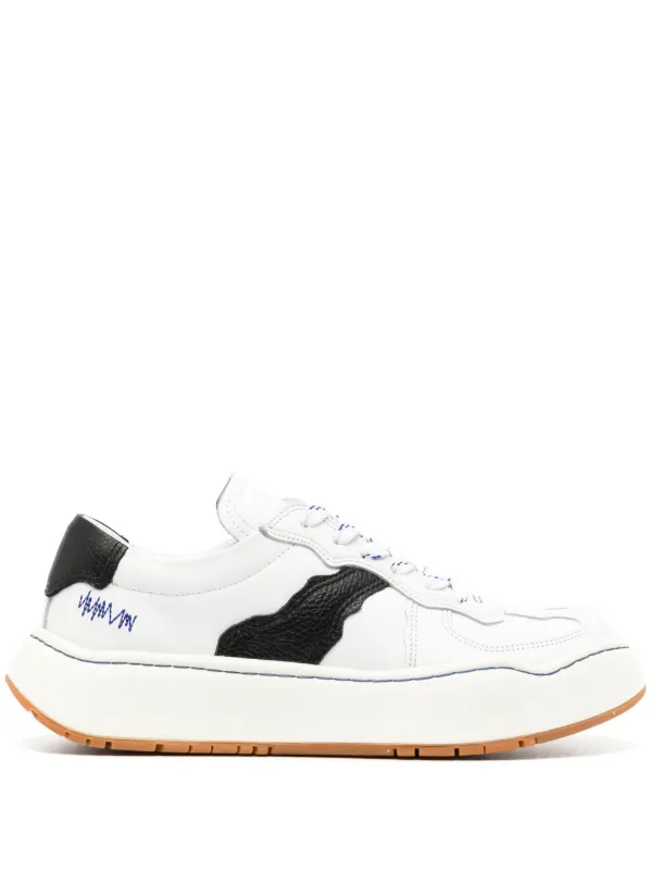 Ader Error Log BAUS Leather Sneakers White FARFETCH AO