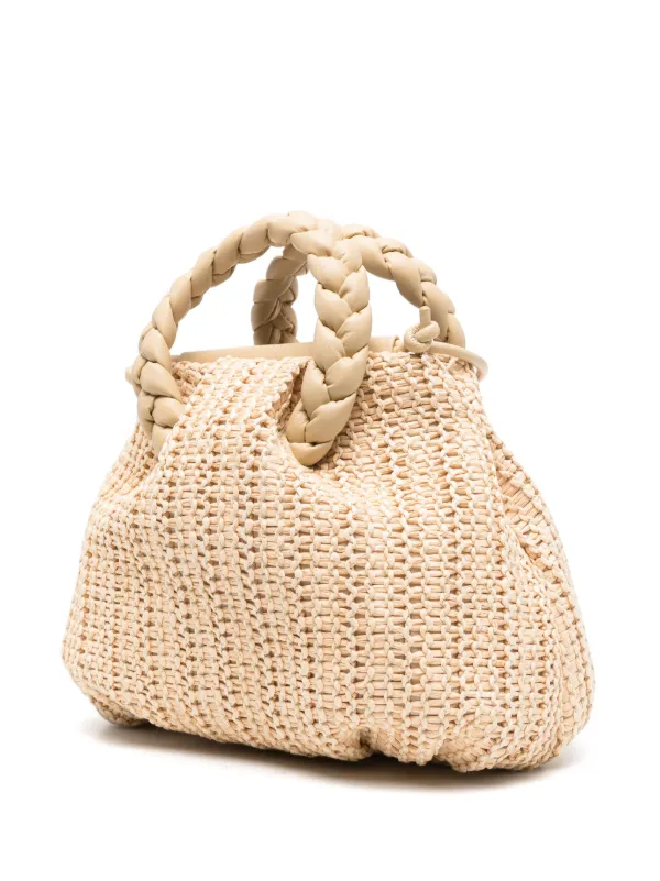 【美品】ＨＥＲＥＵ　ヘリュー　ボンボンバッグ　ラフィア Hereu Bombon ラフィア ハンドバッグ | ニュートラル | FARFETCH JP