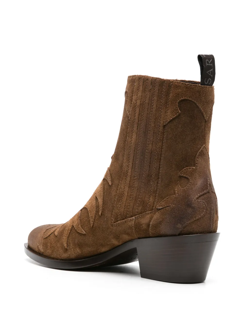 Shop Sartore 45mm Suede Ankle Boots In Brown