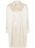 Harris Wharf London button-up satin shirtdress - Neutrals