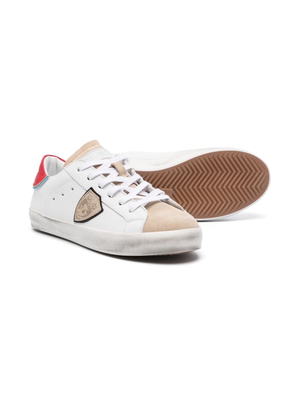 Shop Philippe Model Paris Leather Sneakers In White