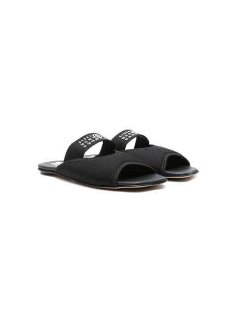 MM6 Maison Margiela Kids numbers-motif slides