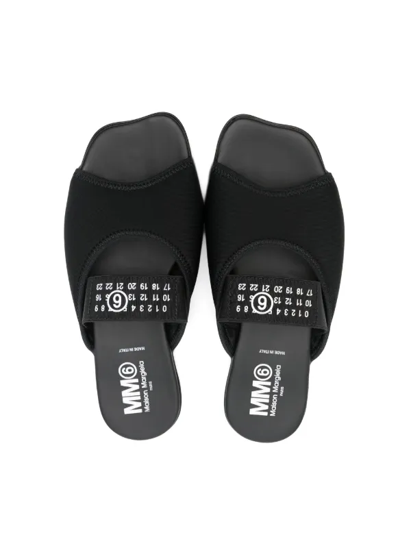 MM6 Maison Margiela パデッドレザー サンダル | ホワイト