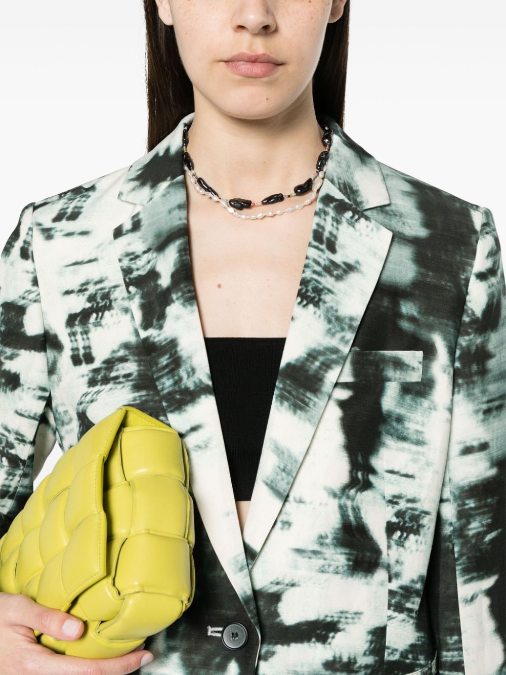 Christian Wijnants Blazer met abstracte print Groen