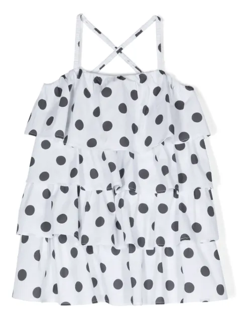 Douuod Kids polka-dot ruffled mini dress