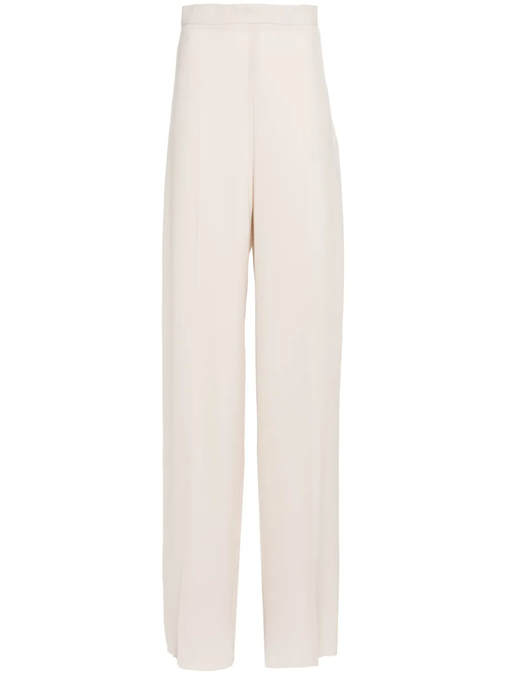 Max Mara Wide-leg High Waist Floor-length Trousers In Neutrals