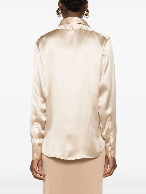 口コミ サイト 商品 TOM FORD FARFETCH | Neutrals | Shirt Silk pintuck-detail トップス