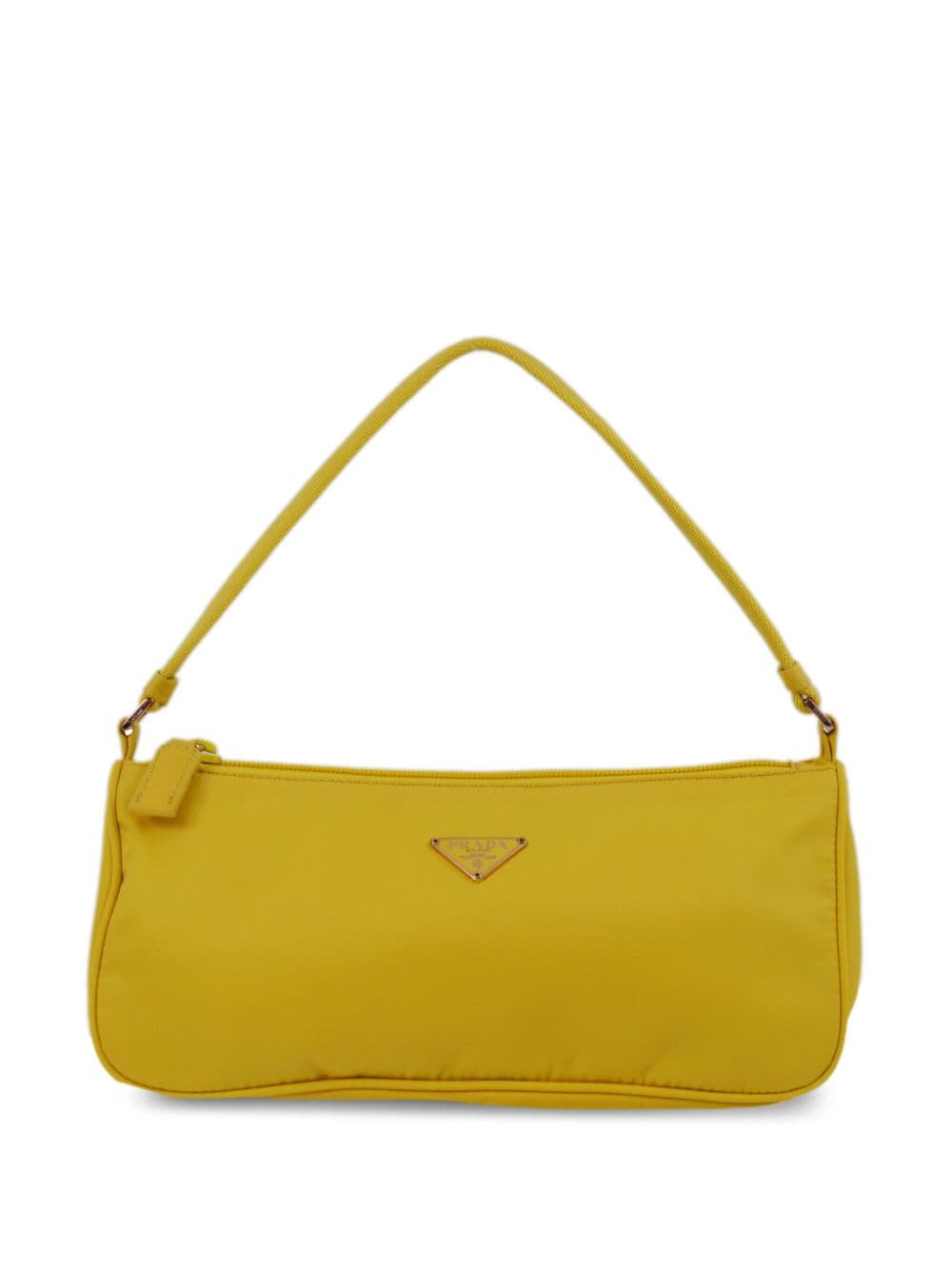 Pre-owned Prada 三角形logo手提包（1990-2000年代典藏款） In Yellow