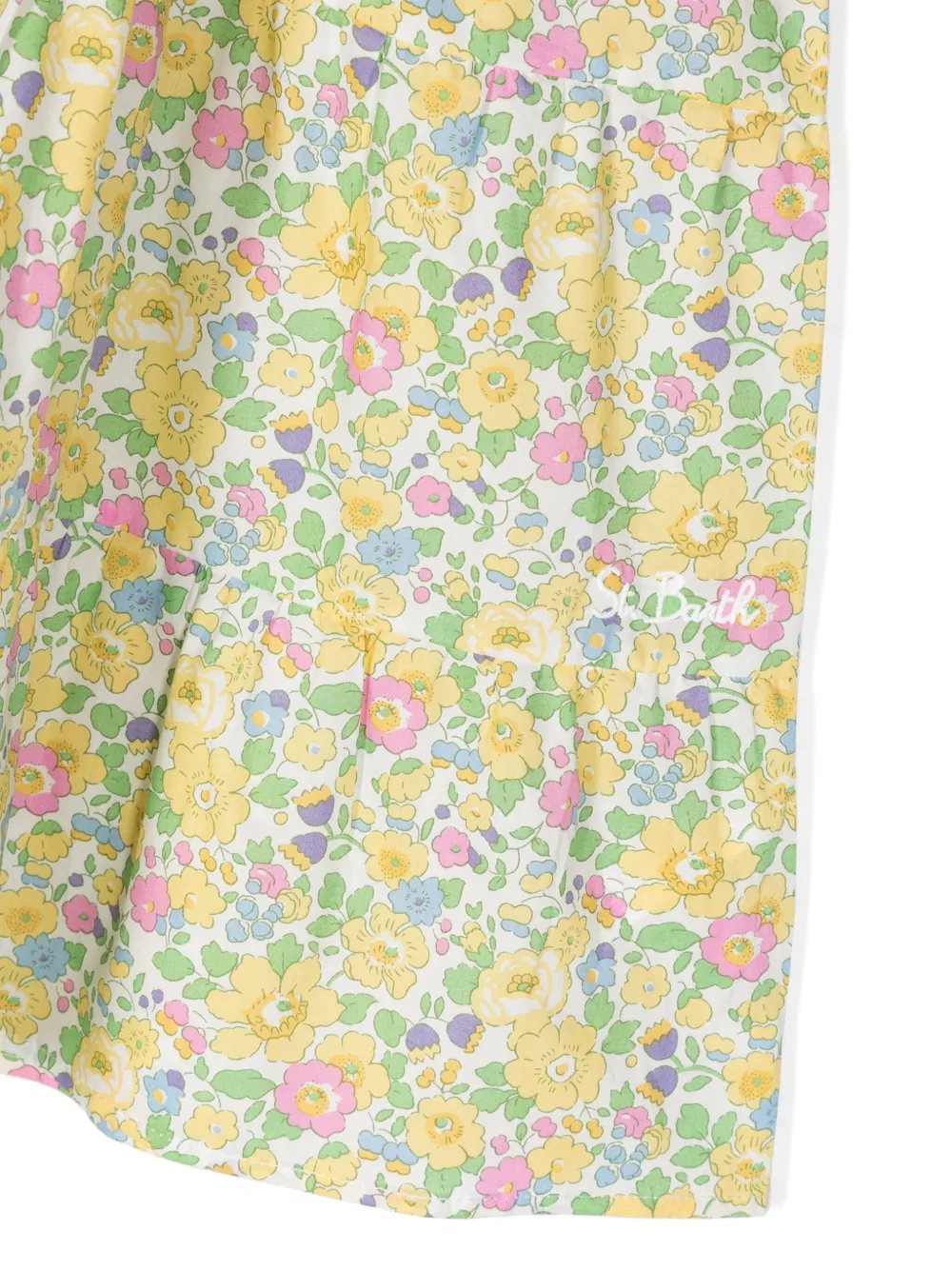 Shop Mc2 Saint Barth Jemine Jr Floral-print Skirt In Yellow