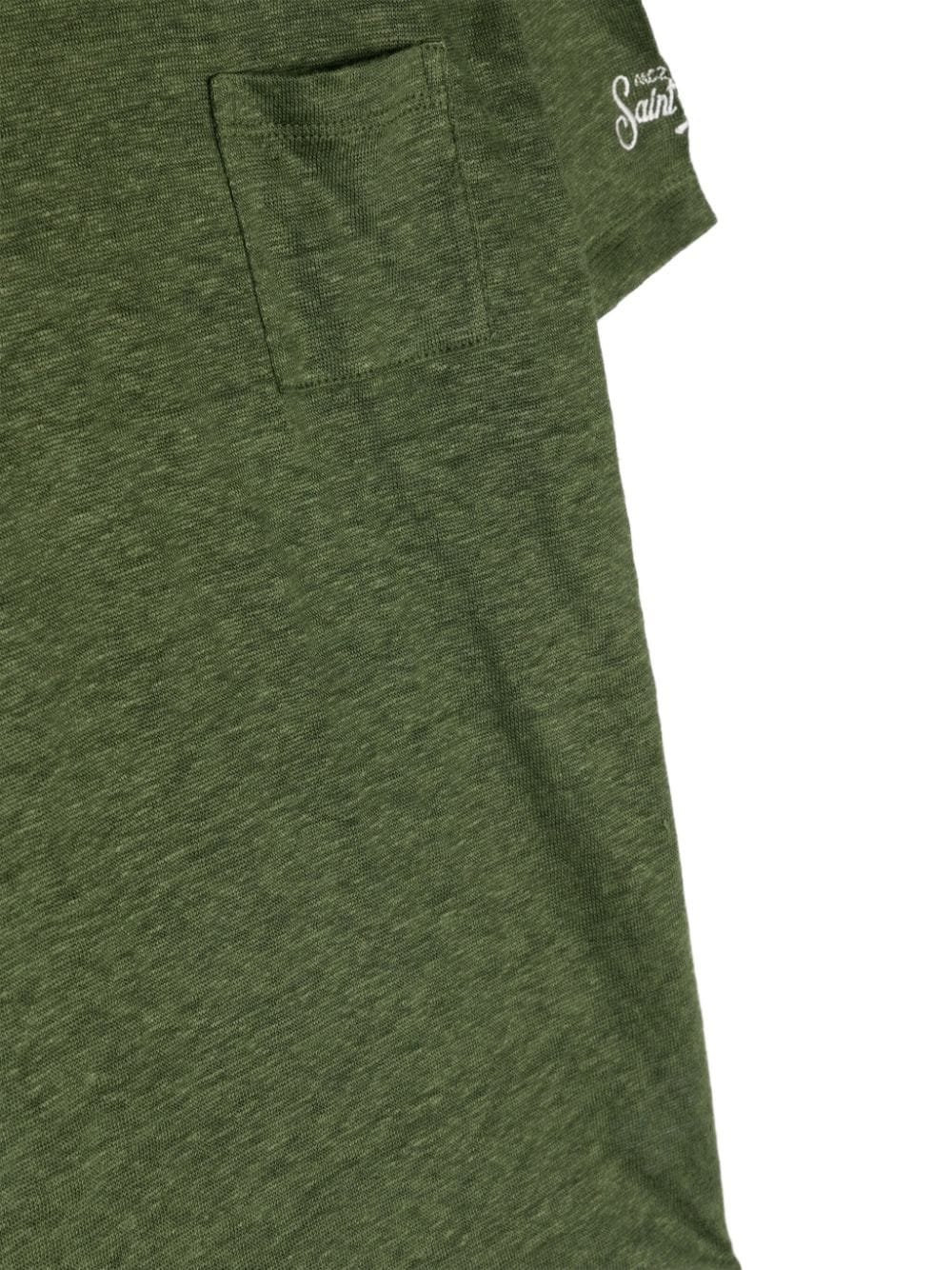 Shop Mc2 Saint Barth Alex Linen T-shirt In Green