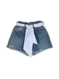 MC2 Saint Barth Kids Arizona belted denim shorts - Blue